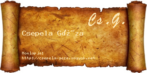 Csepela Géza névjegykártya